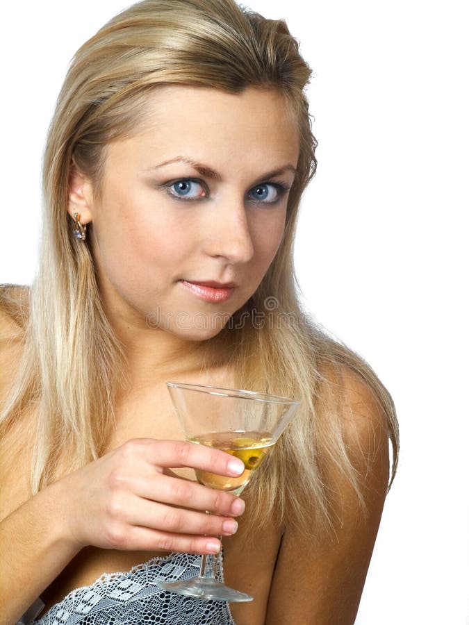Girl with glass of wine