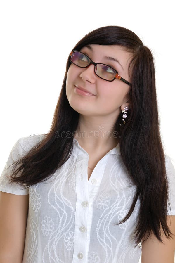 Girl in glasses stock image. Image of lady, girl, beautiful 18539467