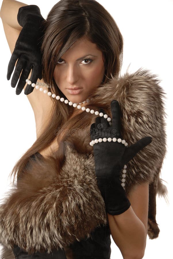 The girl in gloves stock image. Image of lifestyles, beautiful 2674809