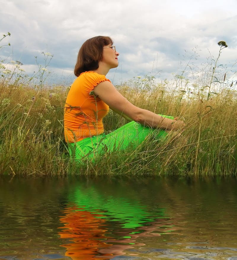 Girl on grass