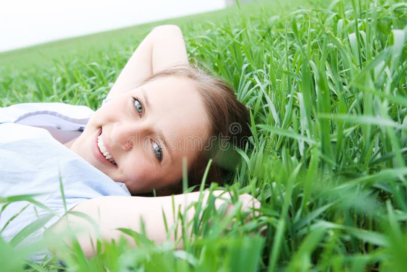 Girl on grass