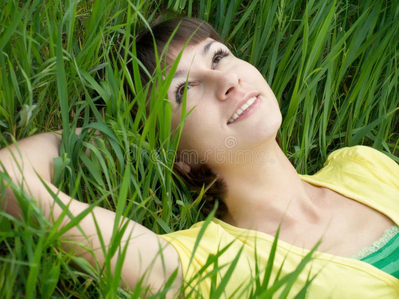 Girl on grass