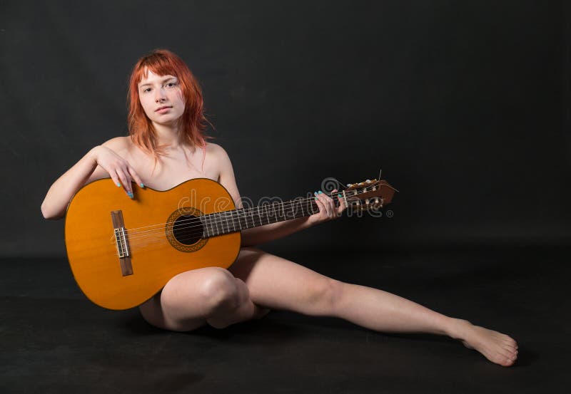 Naked Chick With Guitar