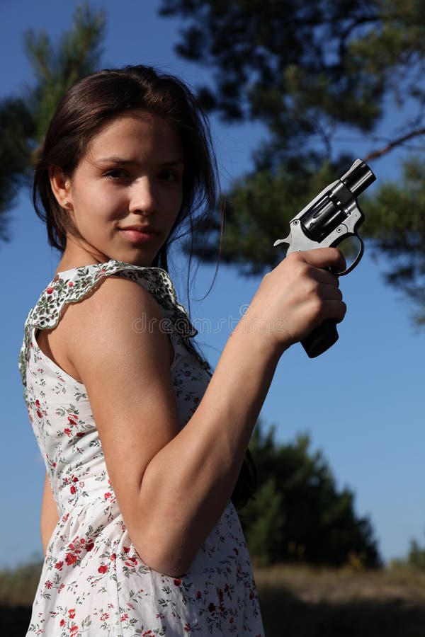 Girl with gun