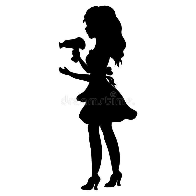 Silhouette Hairdresser Stock Illustrations 12 362 Silhouette