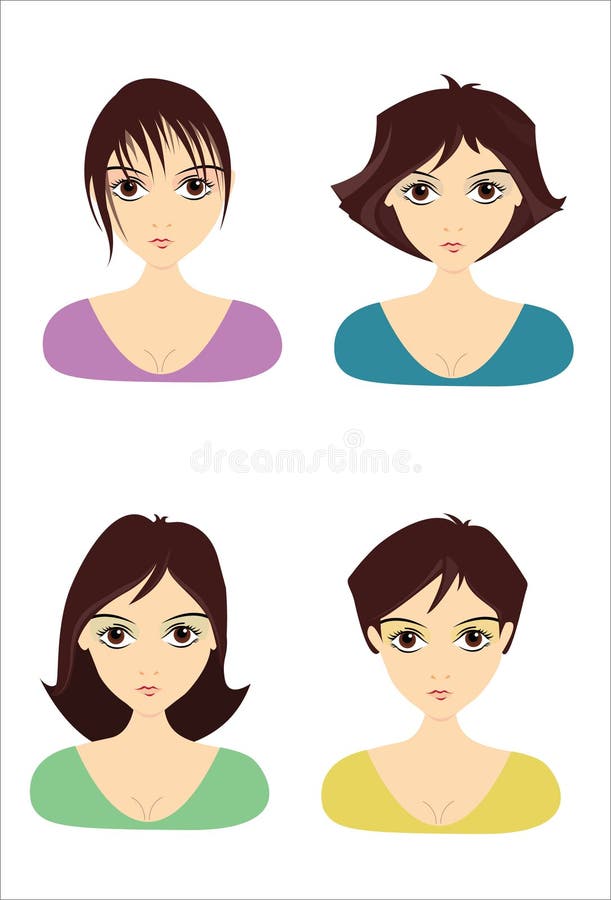 Hair - Brown - Girl Cartoon Hair Png Clipart (#389400) - PikPng