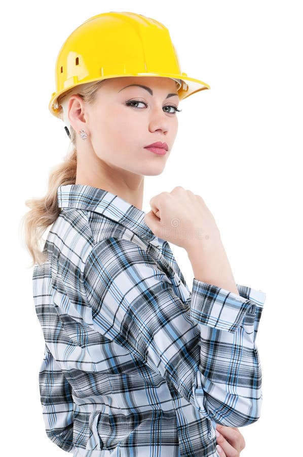 Girl with hard hat