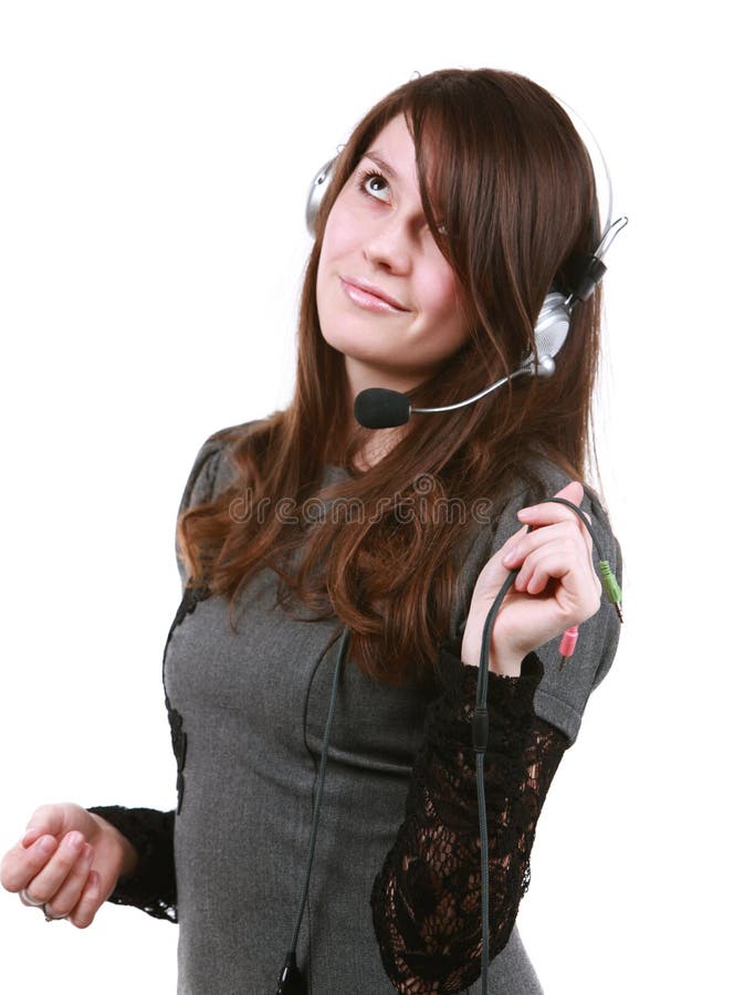 Girl in headphone stock image. Image of sound, beauty 11724417