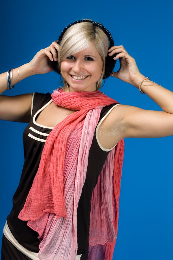 Girl in headphones