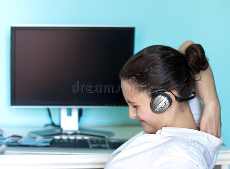 Girl in headphones