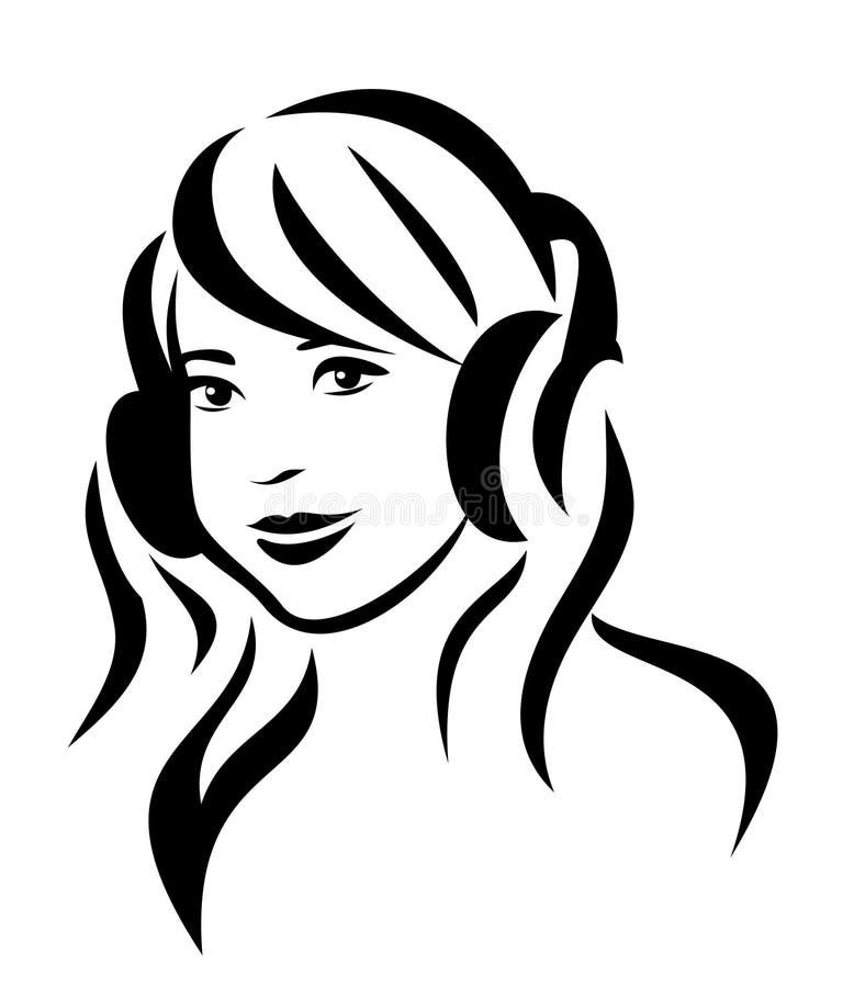 Girl with headphones