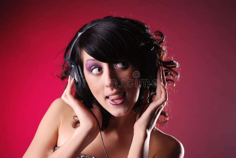 Girl with headphones