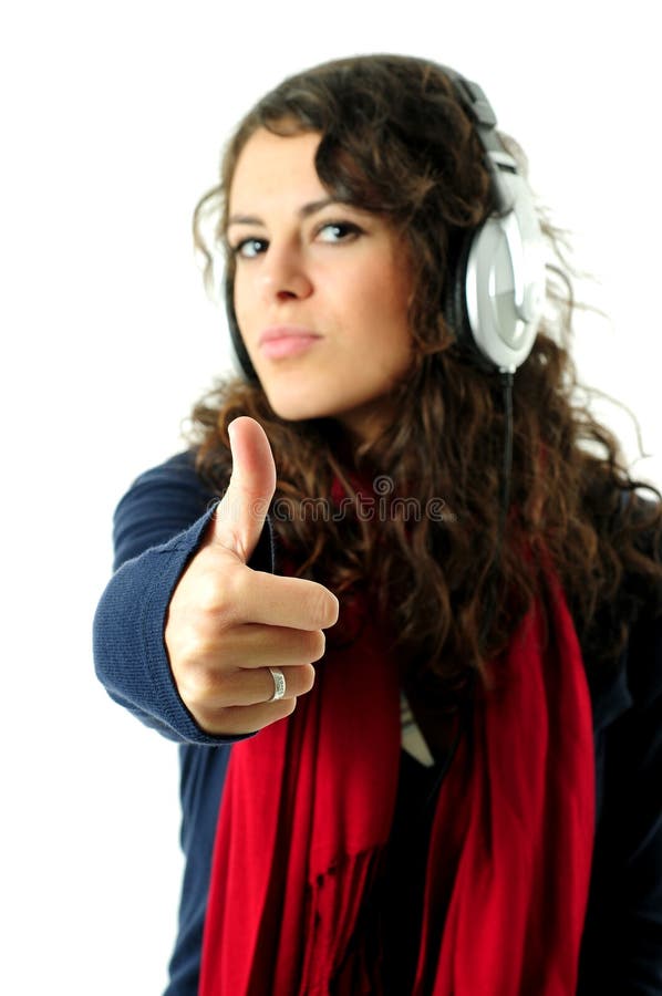 Girl with headphones