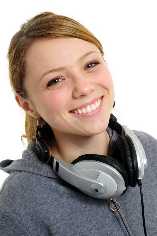 Girl with headphones