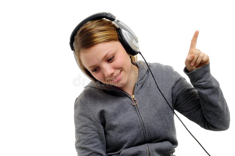 Girl with headphones