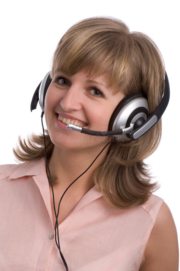 Girl with headset