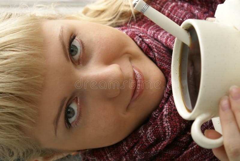 Girl with her coffee