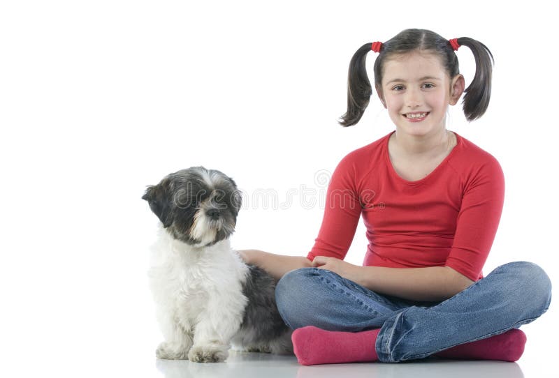 A girl and her dog