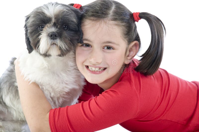 A girl and her dog stock photo. Image of concept, beautiful - 6952972