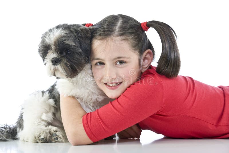 A girl and her dog stock photo. Image of concept, beautiful - 6953328