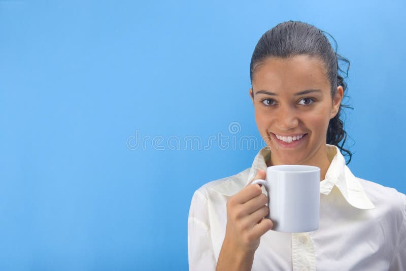 Girl holding cup