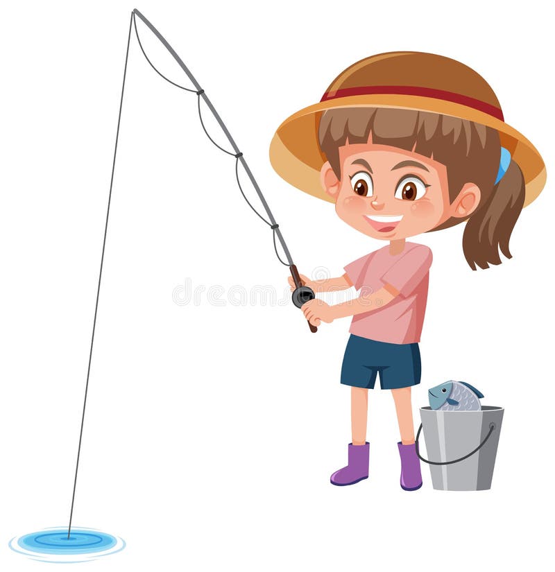 Girl Fishing Rod Stock Illustrations – 585 Girl Fishing Rod Stock