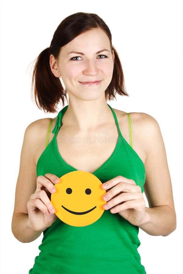 Girl holding orange happiness smile