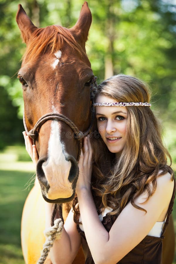 Girl with horse