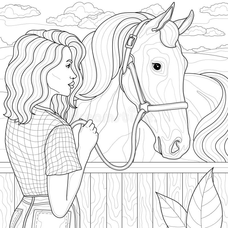 horse coloring pages for girls