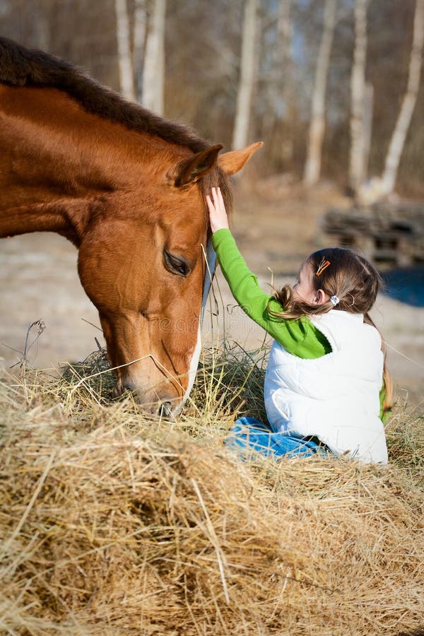Girl and horse. True Friendship.