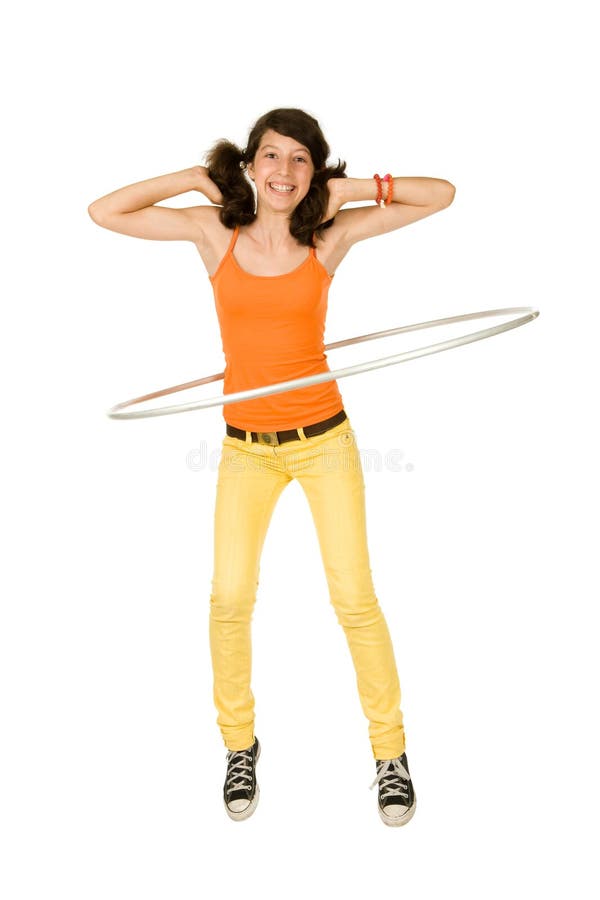 Girl with hula hoop