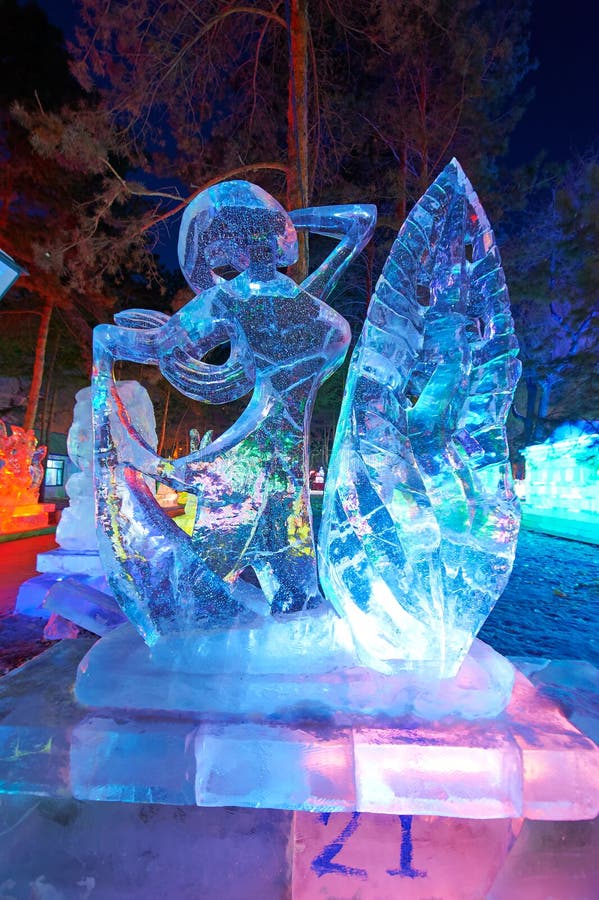 The girl ice-lantern festival