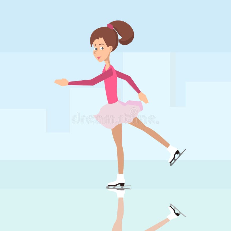 Girl Ice Skating Vector Cartoon Stock Vector - Illustration of character, beginner: 106396909 Girl Ice Skating Vector Cartoon Stock Vector - Illustration of character, beginner: 106396909