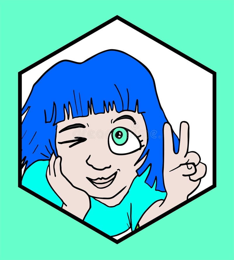 Funny girl stock vector. Illustration of design, girl 60609389