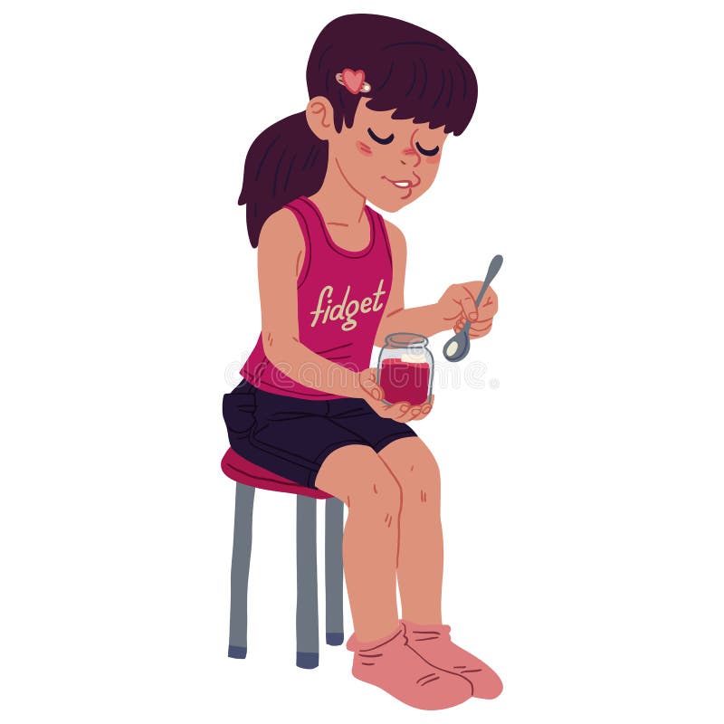Little Girl Eating Jam Stock Illustrations 15 Little Girl Eating Jam