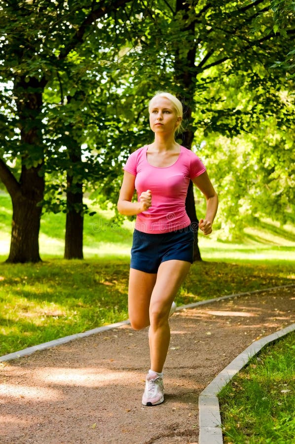 Girl jogging