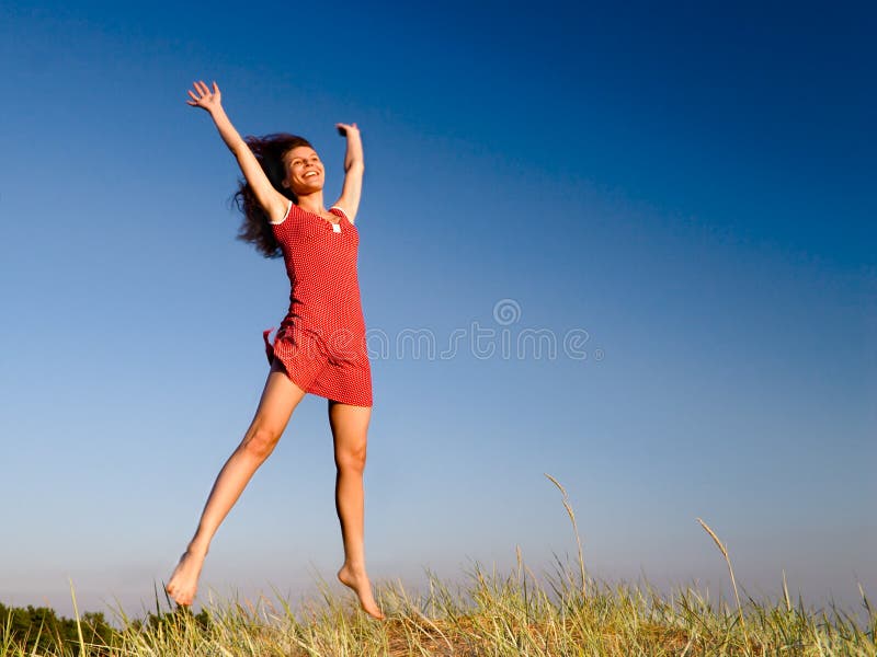 Girl jumping