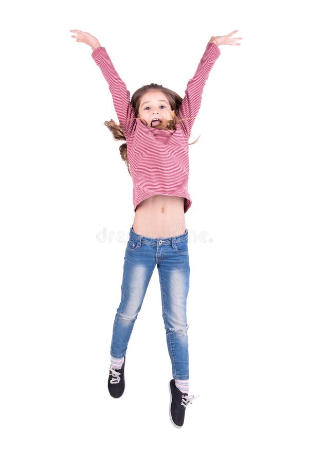 Girl jumping stock image. Image of child, small, happiness - 35788115