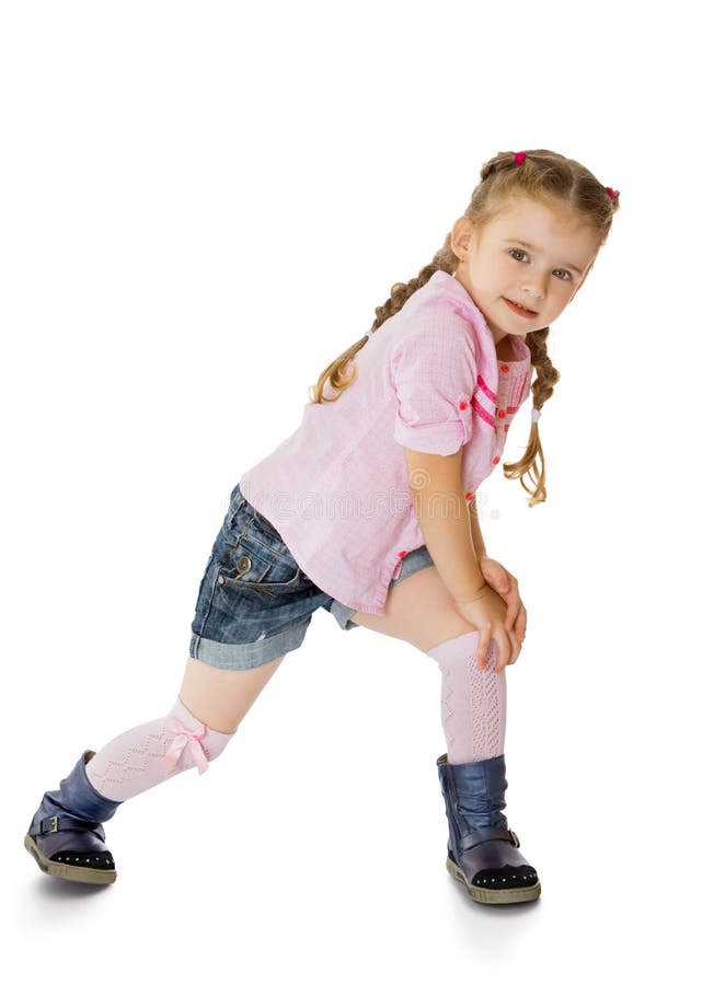 Girl in knee socks