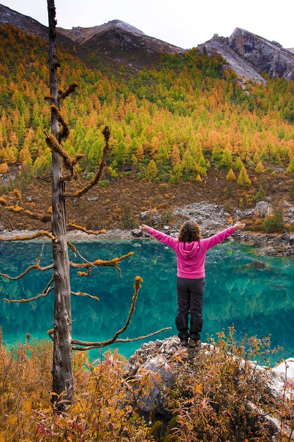 Girl and landscape