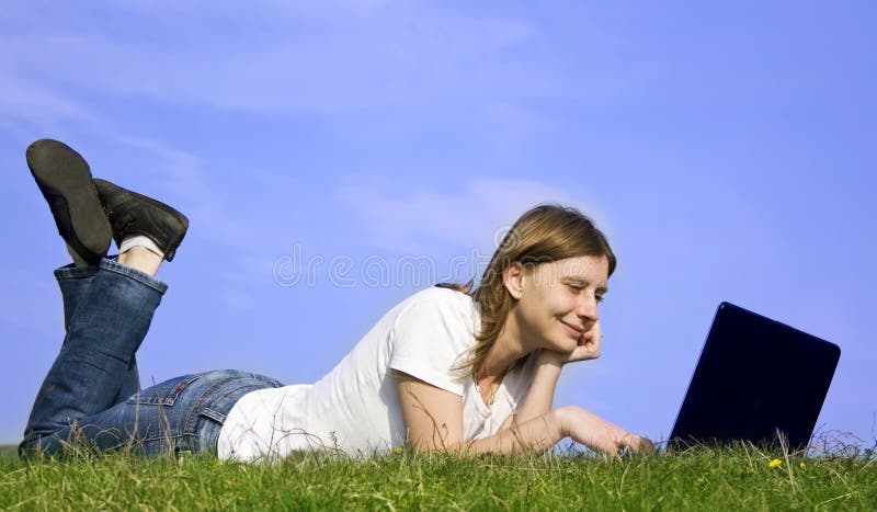 Girl with laptop