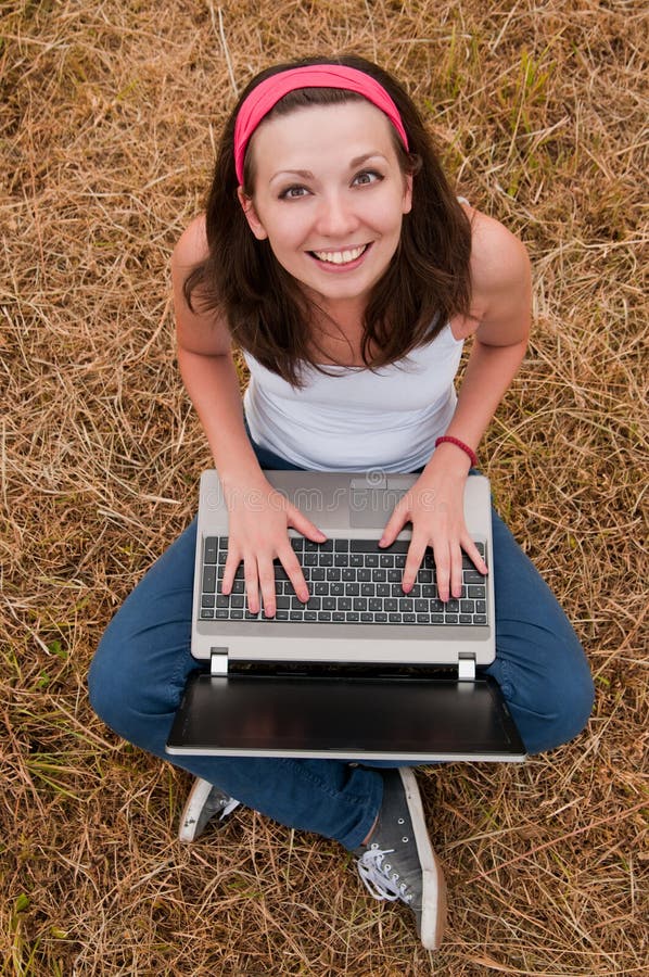 Girl with a laptop