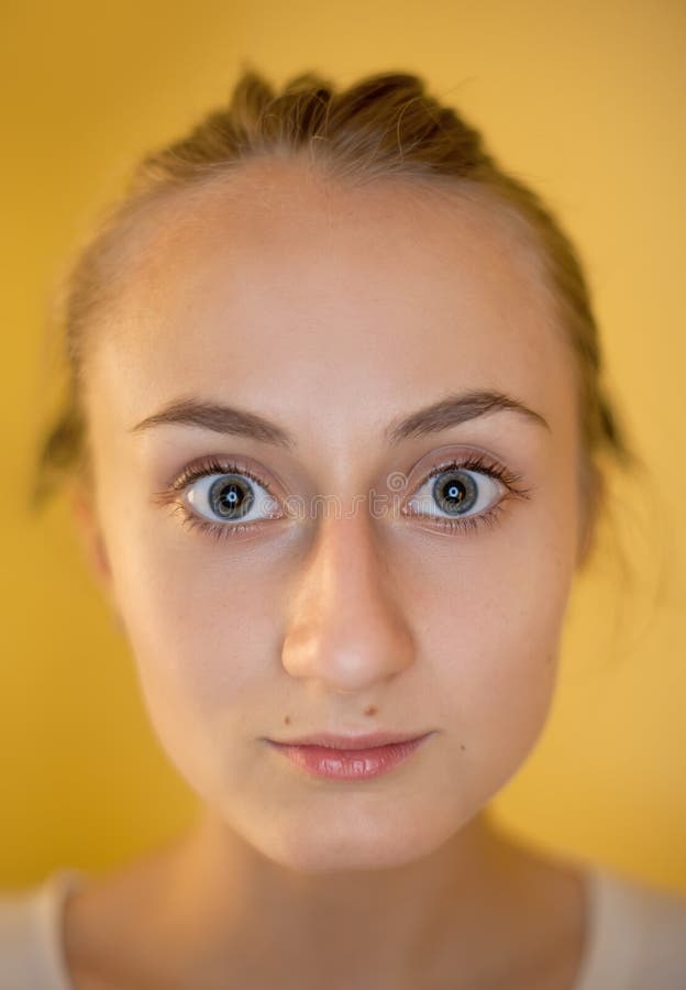 Girl with a large eyes