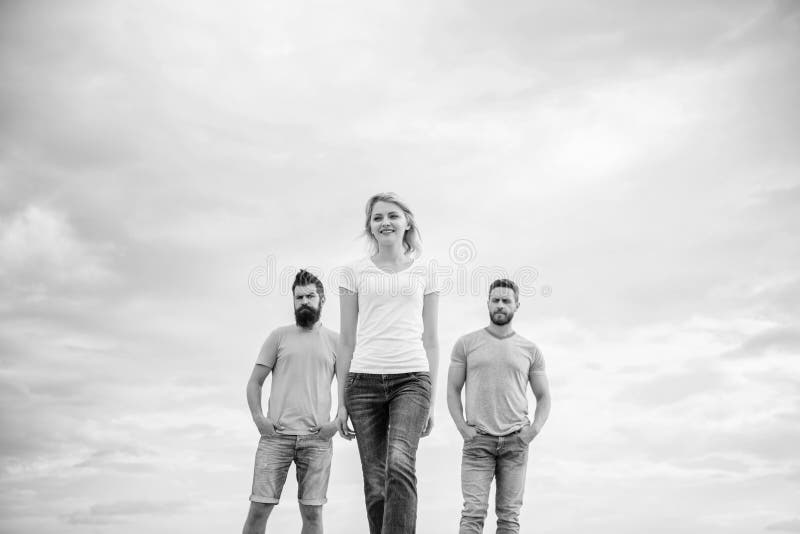 Girl leader qualities possess naturally. Influential women leader. Leadership concept. Woman in front of men feel stock photo Girl leader qualities possess naturally. Influential women leader. Leadership concept. Woman in front of men feel stock photo