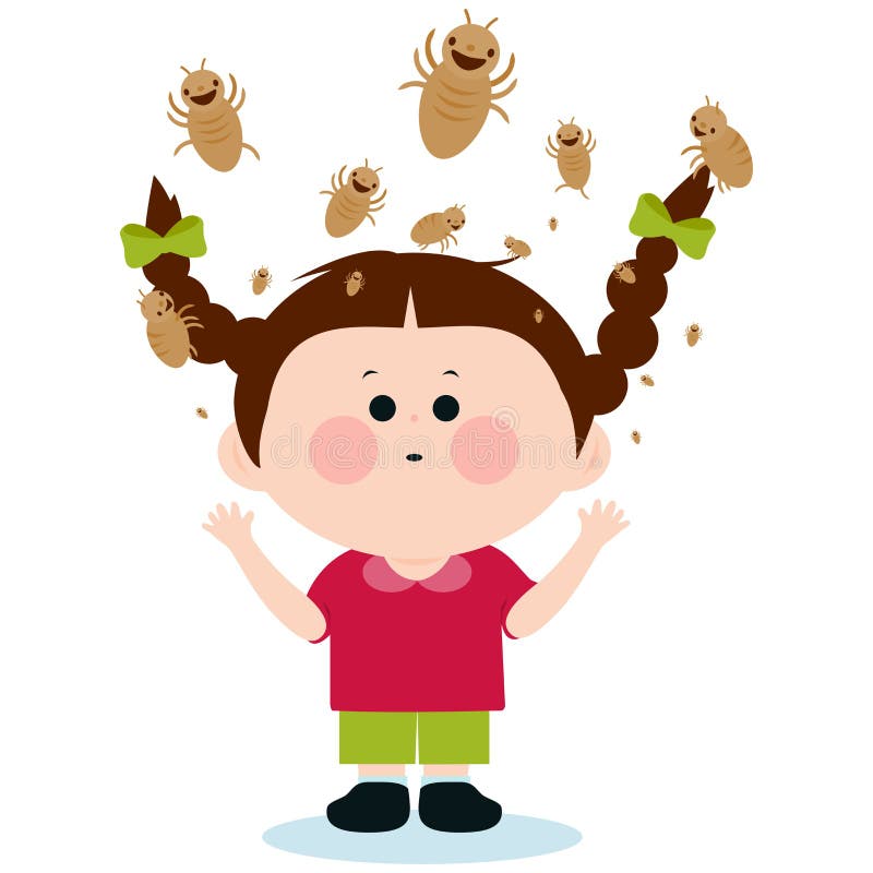 Girl with lice vector illustration Girl with lice vector illustration