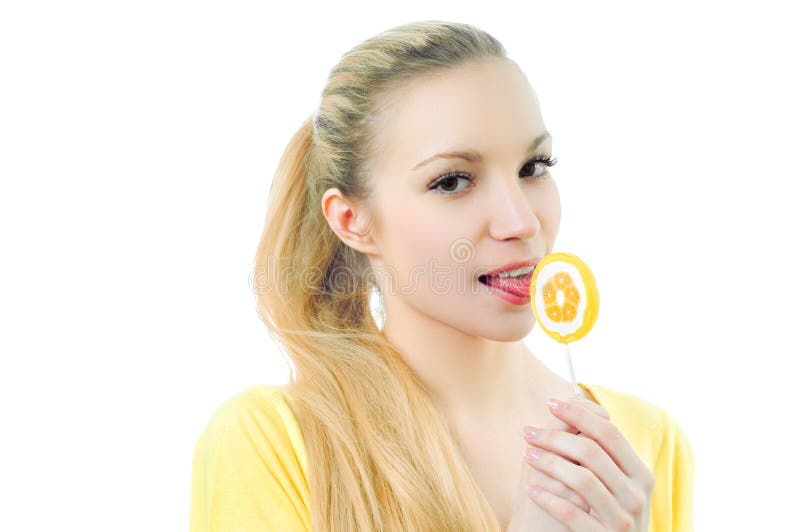 Girl Eating Candy Stock Image Image Of Candy Smile 39526501 