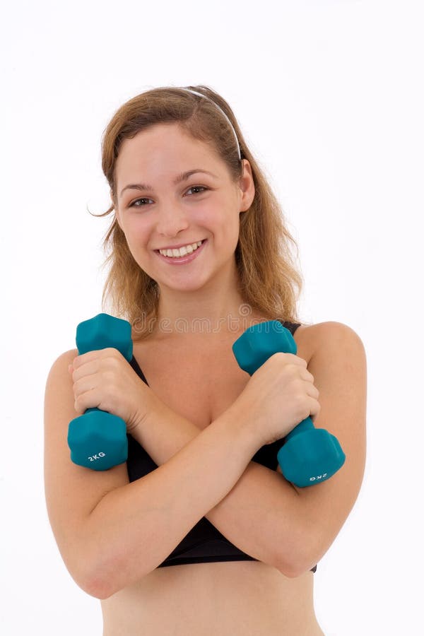 Girl lifting a weight