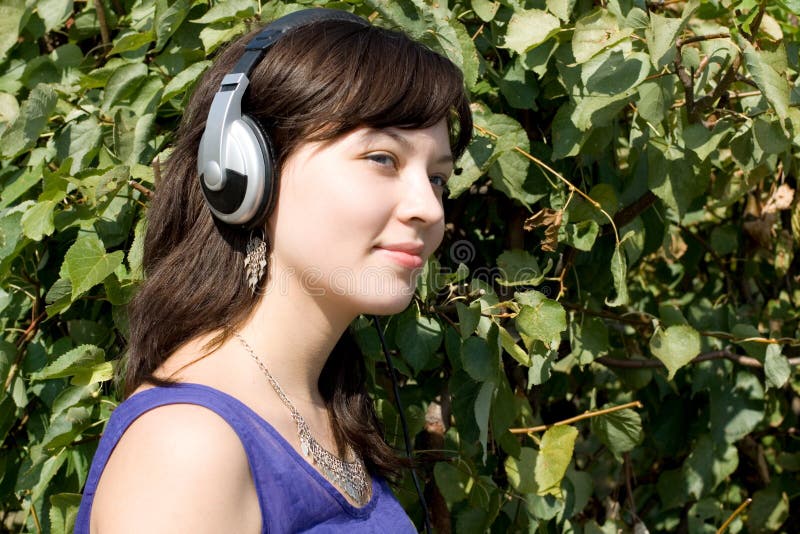 Girl listening music