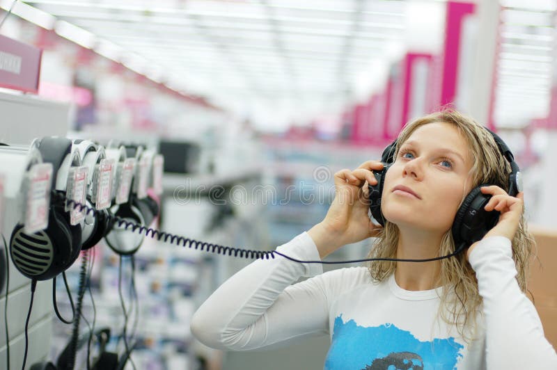 Girl listening music