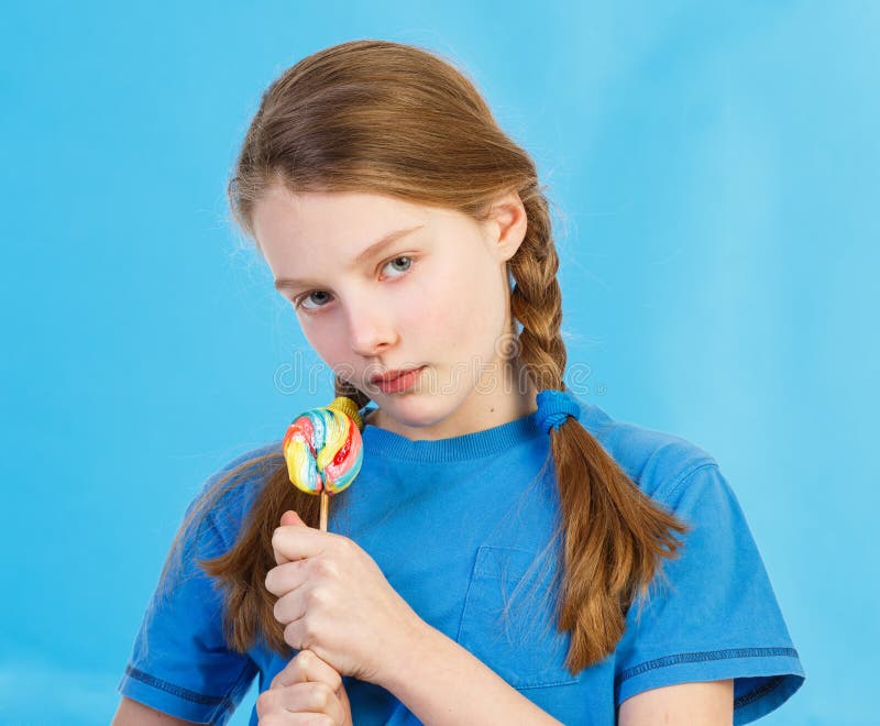 Girl with lollipop stock image. Image of people, human - 50409267